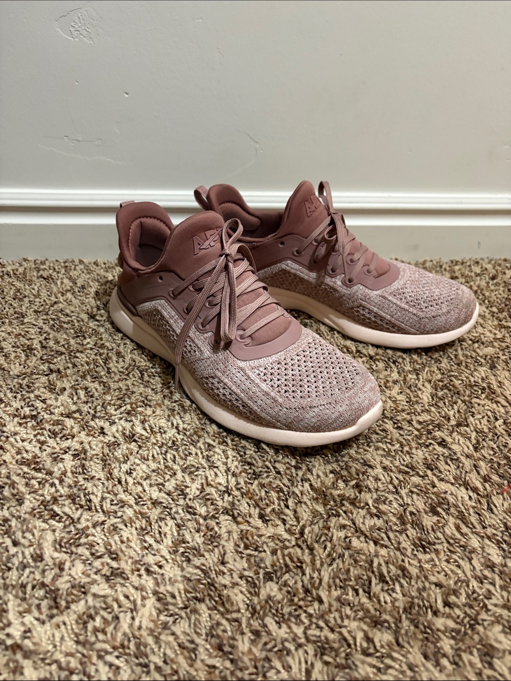 APL Women’s Knit Lace-Up Sneakers - Rose